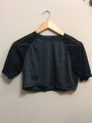 Shein Athletic Crop Top Small black like new