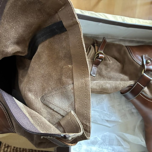 Gioseppo low ankle boots like new, brown leather and suede