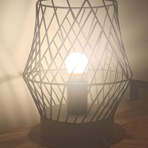 INSPIRE Kanel table lamp in black matte and dark wood new