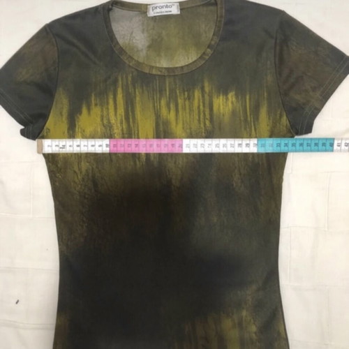 T-shirt like new, two-tone khaki-green, size S