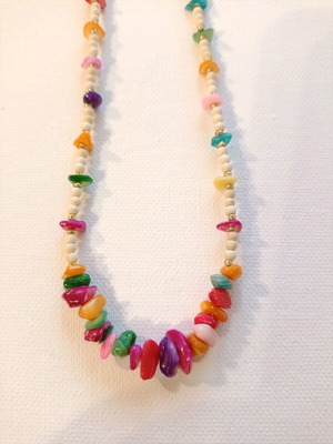 Necklace 3863 new, handmade multicolor