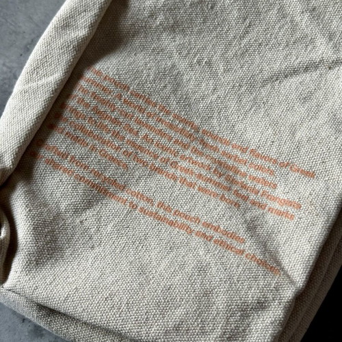 Korres fabric toiletry bag new, beige and orange