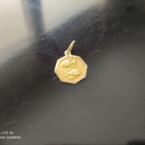 Pisces zodiac gold 14K new 1.5gr