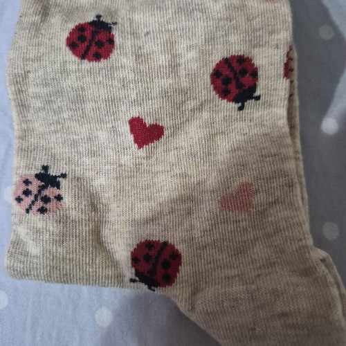 Socks new with ladybug and heart pattern