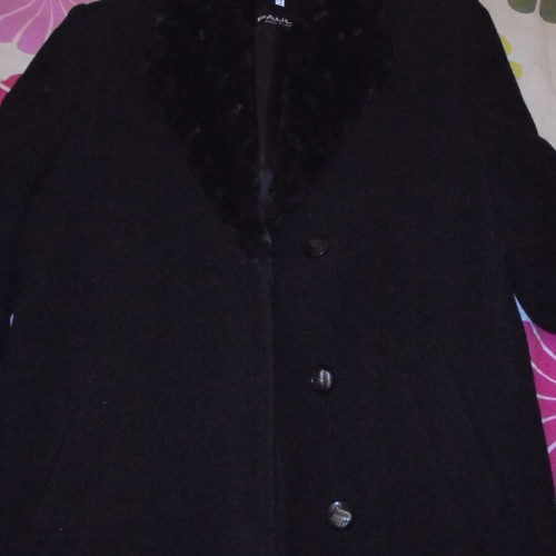 Paul Z pret a porter black wool coat like new medium - large