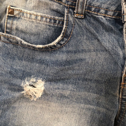 Original mini denim short used, size 34