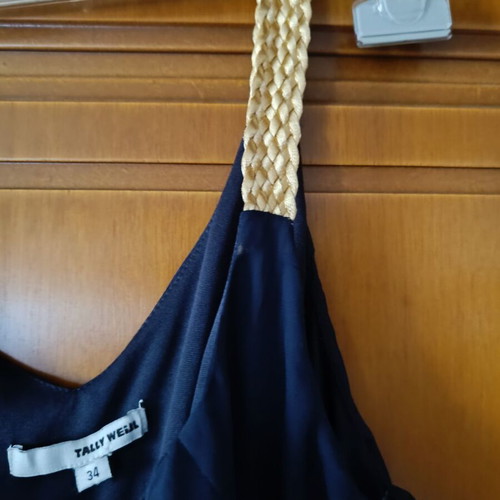 Blue dress with gold straps used
