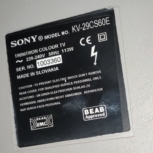 Sony vintage 29" TV with decoder
