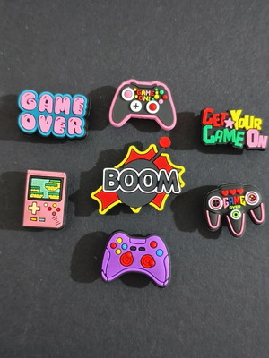 Gamer Crocs charms pins Jibbitz like new