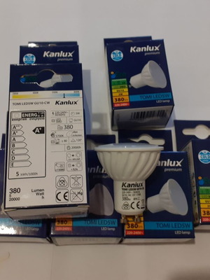 Spot LED GU10 5 watt ψυχρό λευκό πακέτο 5 τεμαχίων καινούργιο