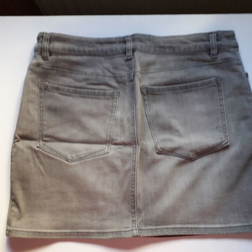 H&M grey-white short denim skirt, size 38