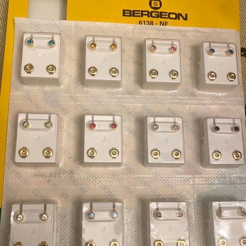 Bergeon Ear Piercing Earrings Steel Sterilized Pack of 60 Pairs