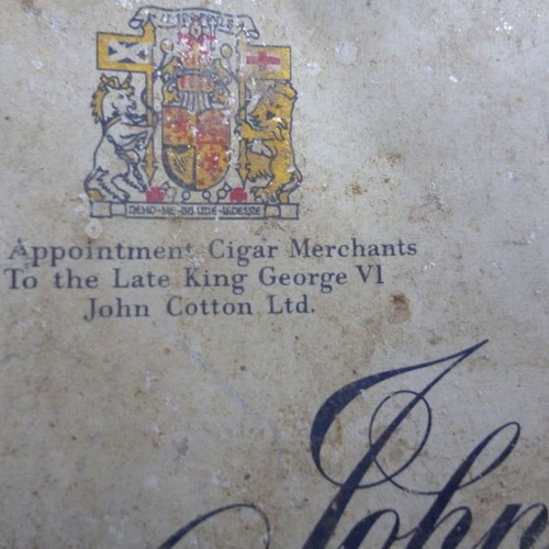 John Cotton metal cigarette box used