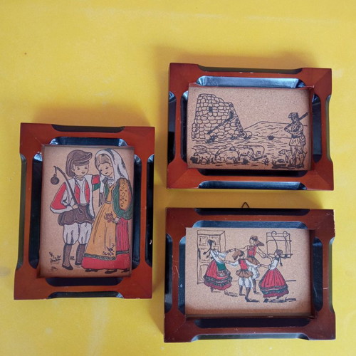 Cork frames used, pack of 3, painted