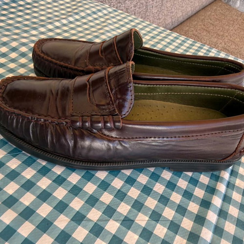 Clarys leather mokasins for boy size 34 used, brown