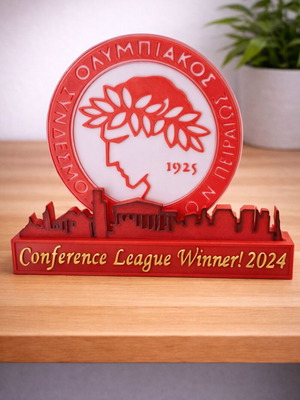 3D Printed Olympiacos Decorative 20cm New