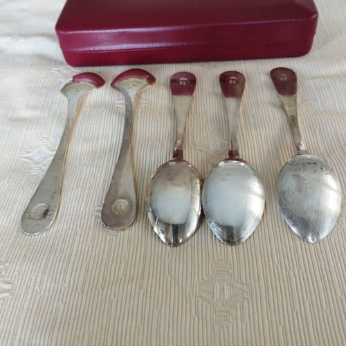 Silver dessert spoons like new, set of 6, 1980s