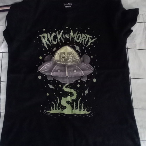 Rick and Morty T-shirt M black short sleeve like new