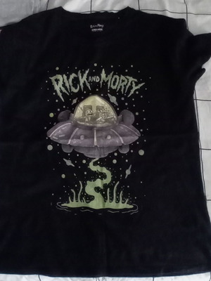 Rick and Morty T-shirt M black short sleeve like new