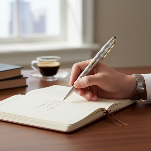 Montblanc Meisterstuck Solitaire ballpoint pen, sterling silver 925