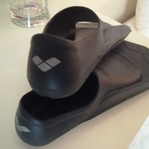 Arena Power Fin swim fins used, size 39_40, black