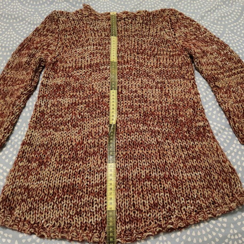 Zara women's knitted sweater used, burgundy melange, size S-M