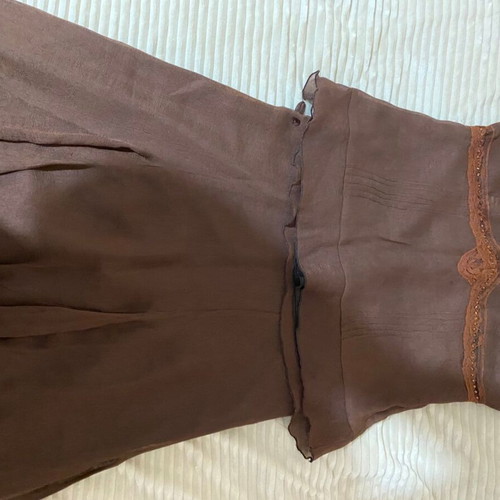 FIDELE skirt and top set like new, brown, size 2