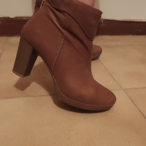 Stefania leather ankle boots used, size 37, brown