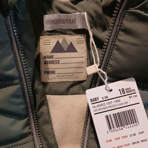 Orchestra jacket new for 2 years old, green