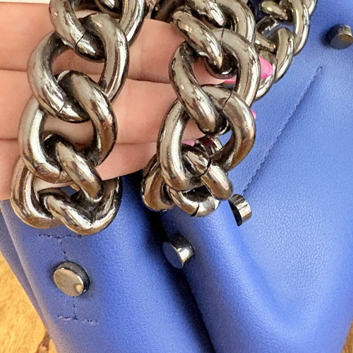 Folli Follie Small Leather Handbag Blue New