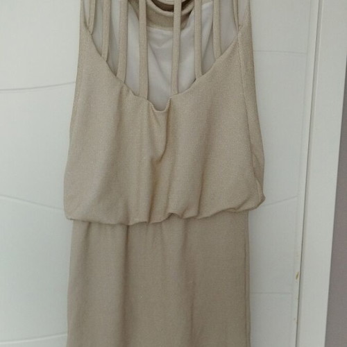 Formal dress gold like new with light shiny effect