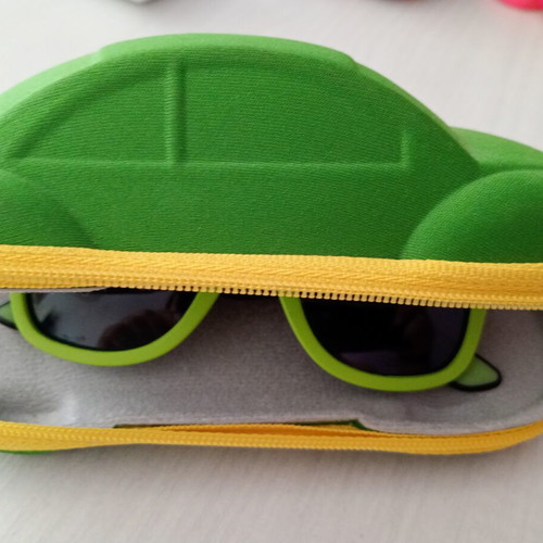 Marasil MR436 children's green butterfly sunglasses with case