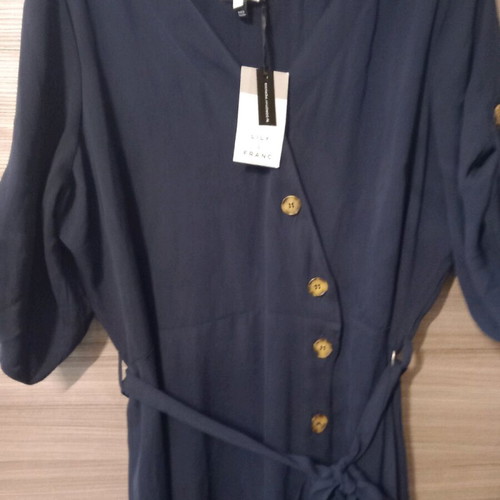 Lily&Franc Semi-See Dress New Dark Blue, Size XXL