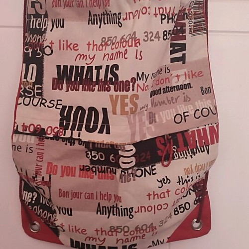 Fabric backpack bag like new, multicolored