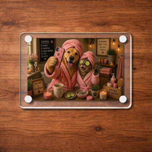 Acrylic fridge magnet Spa Day Besties new