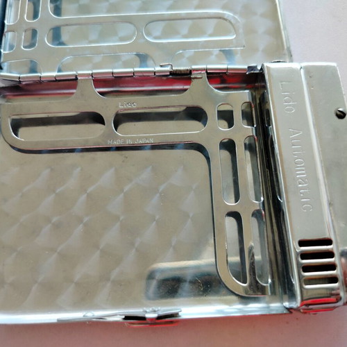LIDO cigarette case and lighter used, made in Japan