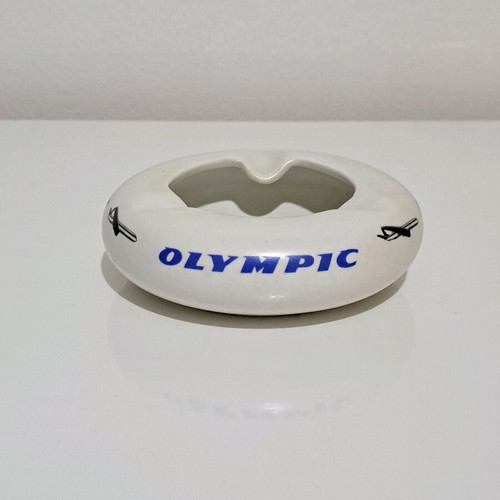 Ceramic collectible ashtray Property of Olympic Airways like new