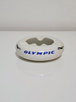 Ceramic collectible ashtray Property of Olympic Airways like new