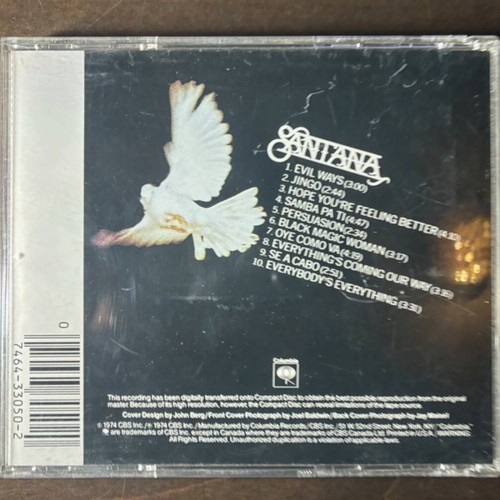 Santana's Greatest Hits CD like new, Latin genre compilation
