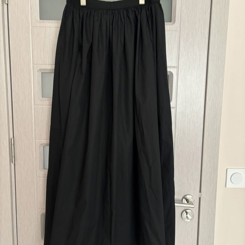 Long black skirt Fabrizia Italy new, 100% cotton, elastic waist