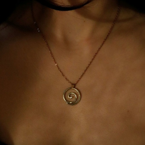 Handmade stainless steel necklace new, gold color