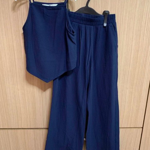 H&M Kids Summer Set Pant and Top Size 134 Like New, Blue