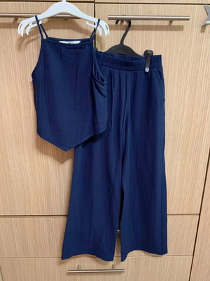 H&M Kids Summer Set Pant and Top Size 134 Like New, Blue