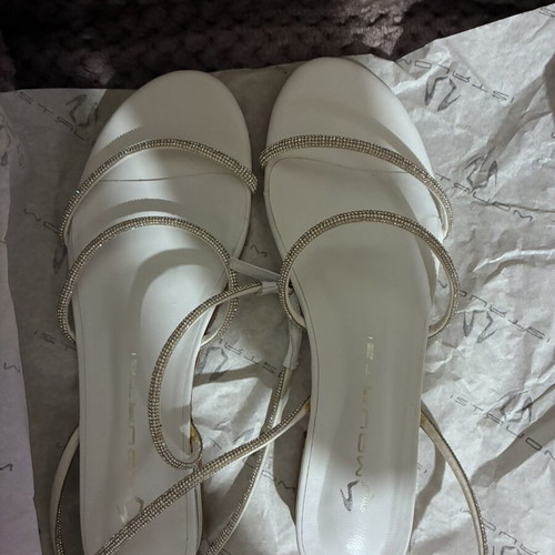 Mourtzi white sandals new with tag, size 40