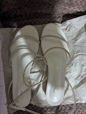 Mourtzi white sandals new with tag, size 40