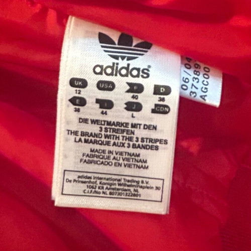 Adidas spring jacket new, red, size M