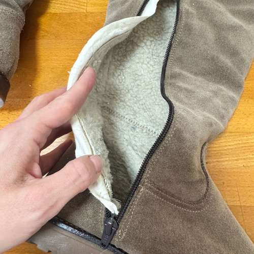 Voί & Noί suede winter boots used, size 38, beige-gray