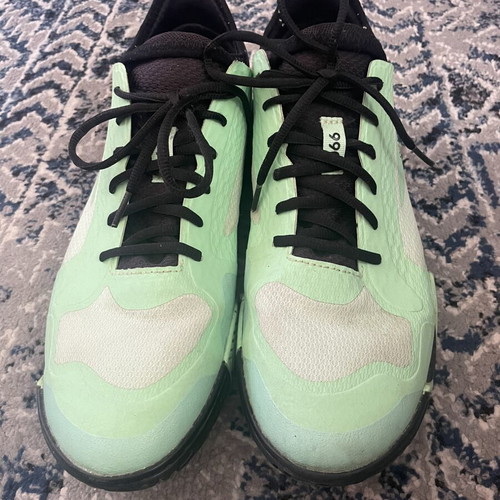Kuikma padel shoes used, size 45, black and turquoise