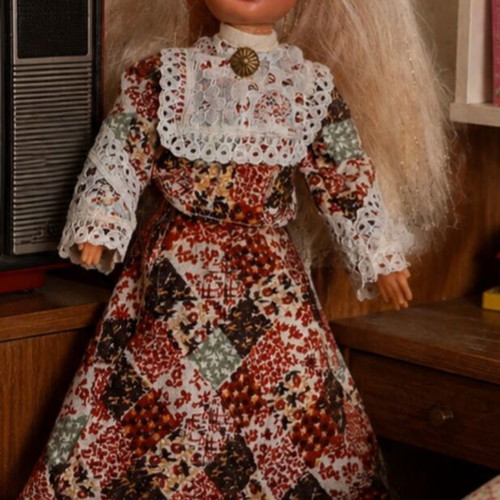 Bebibo Doll B' Period used with authentic Saloon dress