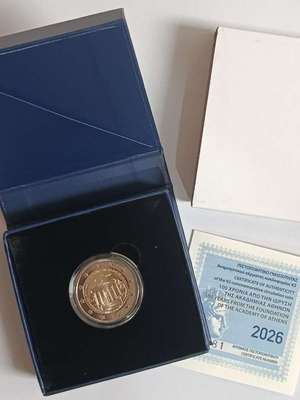Ελλάδα 2 Ευρώ 2026 Proof Ακαδημία 100 Χρόνια Αναμνηστικό